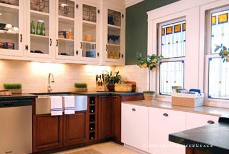 Stained Glass Kitchen Window Cabinet Doors Dallas