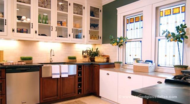 Stained Glass Kitchen Window Cabinet Doors Dallas