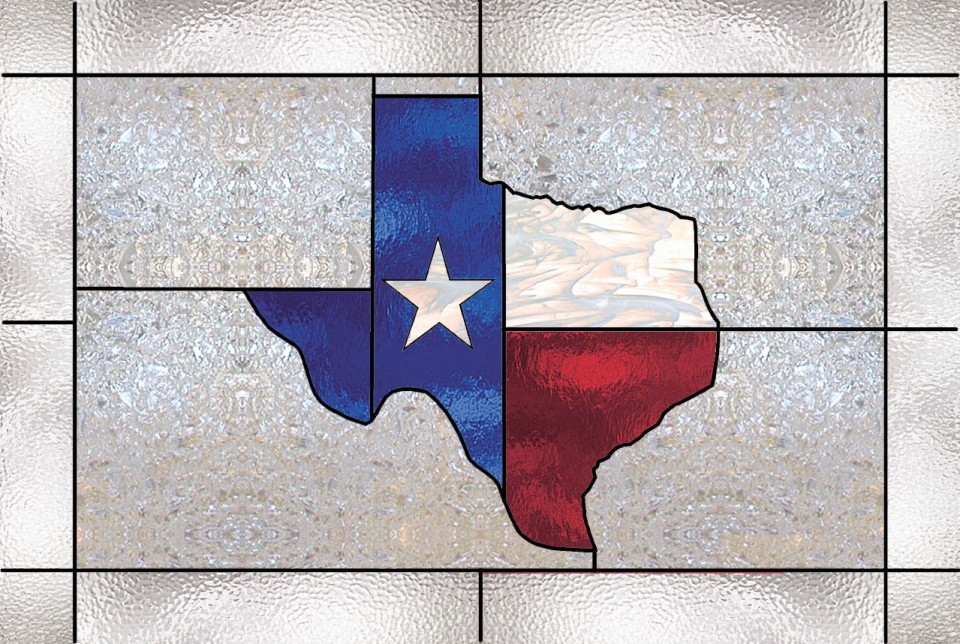 Texas Flag Stained Glass