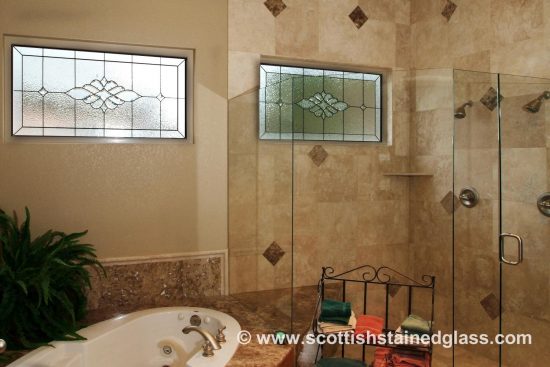 bathroom stained glass transoms