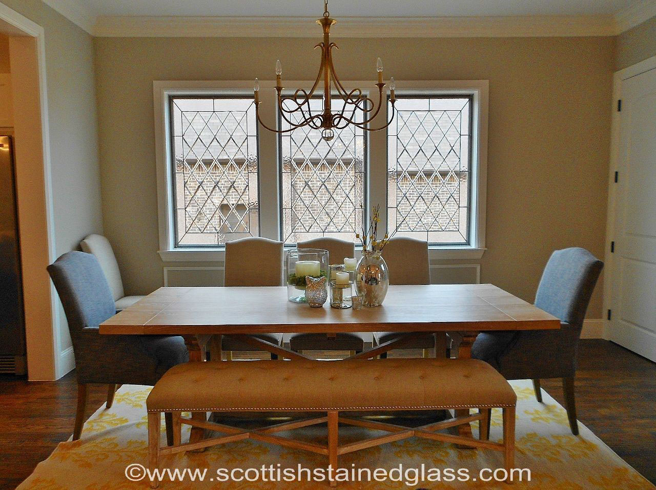 texas dining room stained glass design