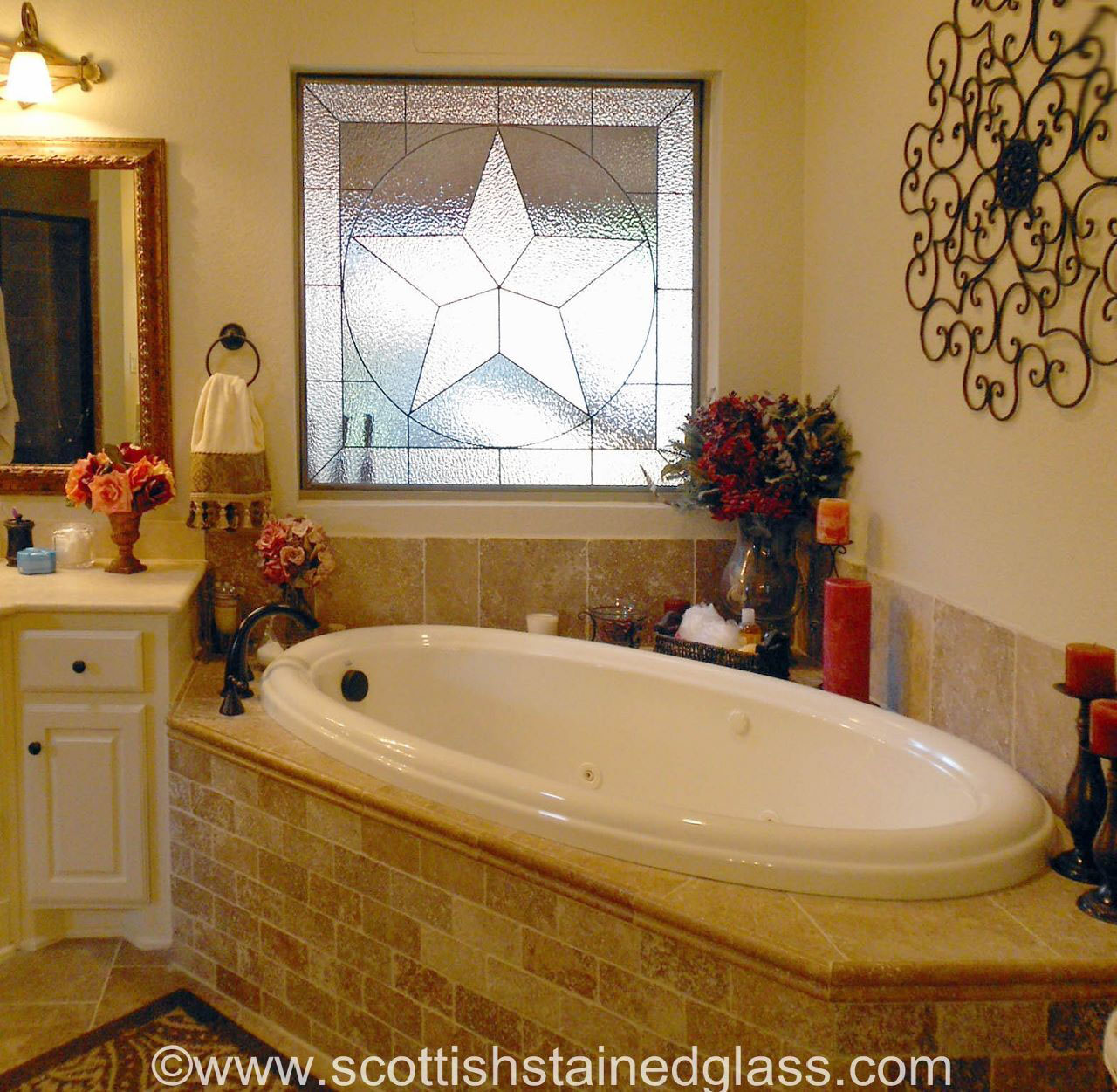 texas star stained glass design